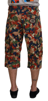 Italienischer Designer mehrfarbiger Frachtshorts