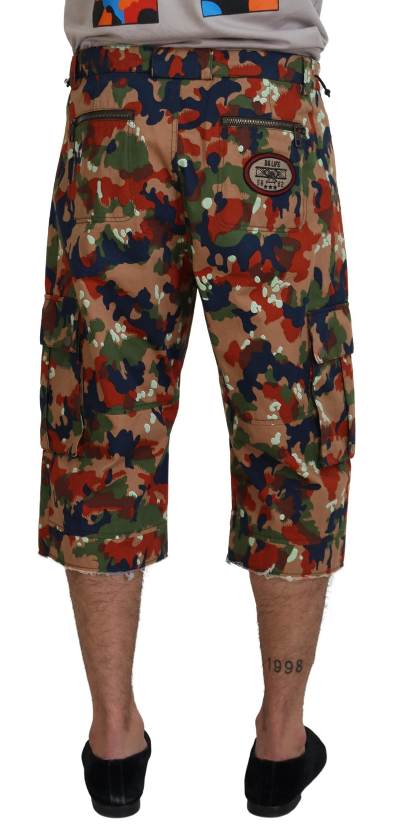 Pantaloncini cargo multicolore designer italiano