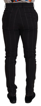 Pantalon chino à rayures noires élégantes