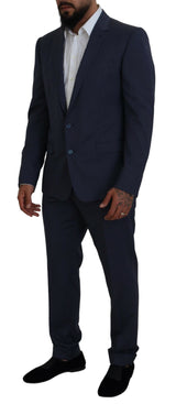 Elegante abito slim mast da uomo martini blu