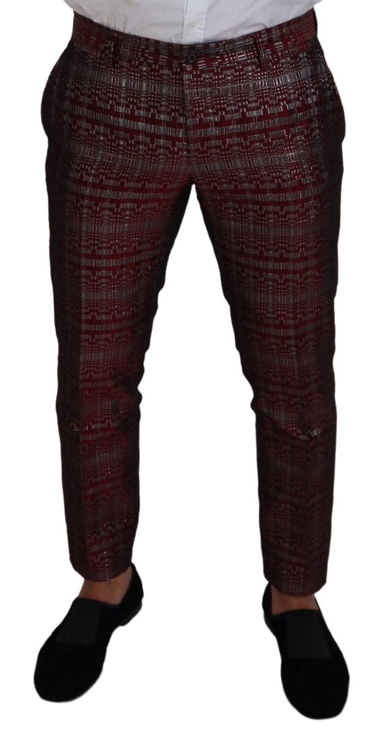 Bordeaux Fantasy Slim Fit Zwei-teiliger Anzug