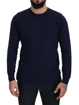 Autentico maglione pullover blu da equipaggiamento