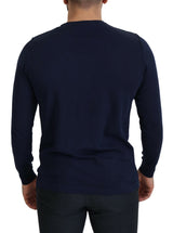 Autentico maglione pullover blu da equipaggiamento