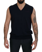 Sleek Black V-Neck Sleeveless Tank