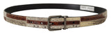 Multicolor Patchwork Snakeskin Belt