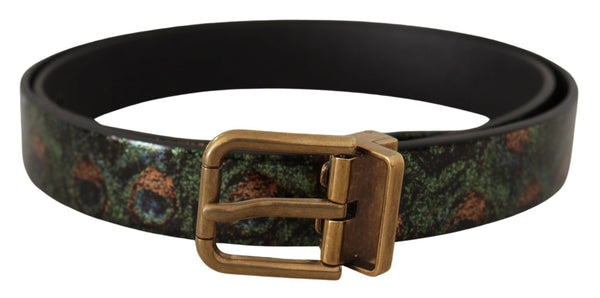 Ceinture en cuir brain noire élégante