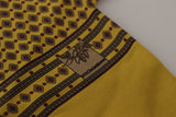 Elegant Yellow Silk Men's Scarf