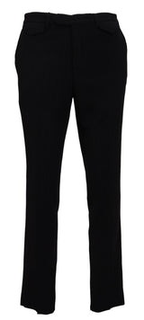 Pantalon de créateur italien noir élégant