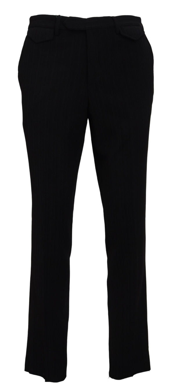 Pantalon de créateur italien noir élégant