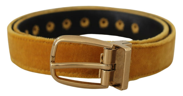 Elegante Velvet Gold Buckle Cinturón de mujeres