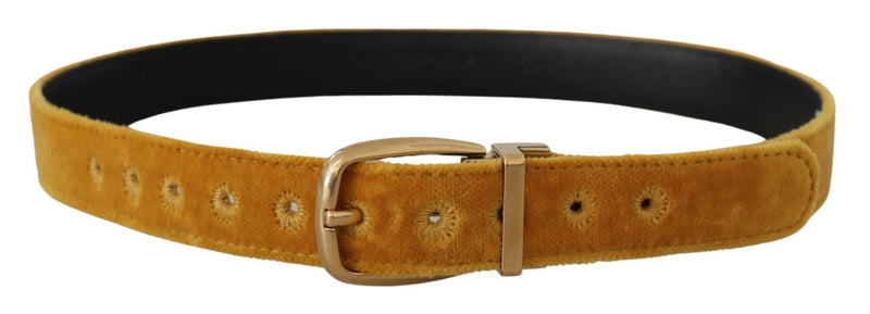 Elegante Velvet Gold Buckle Cinturón de mujeres