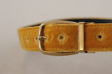 Elegante Velvet Gold Buckle Cinturón de mujeres