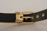 Elegante Velvet Gold Buckle Cinturón de mujeres