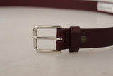 Ceinture en cuir marron élégante avec boucle de logo