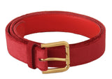 Ceinture de créateurs en daim rouge élégant