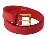 Ceinture de créateurs en daim rouge élégant