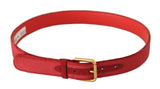 Elegant Red Suede Designer Belt