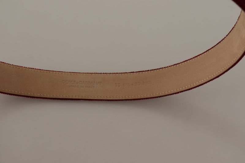 Ceinture gravée de logo en velours élégant