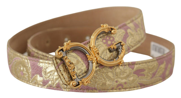 Cintura chic oro e in pelle rosa