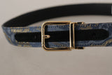 Ceinture en cuir bleu marine élégant