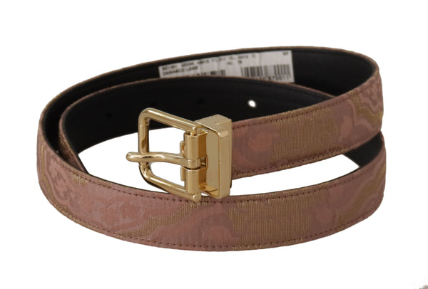 Ceinture en cuir rose rose chic avec boucle logo