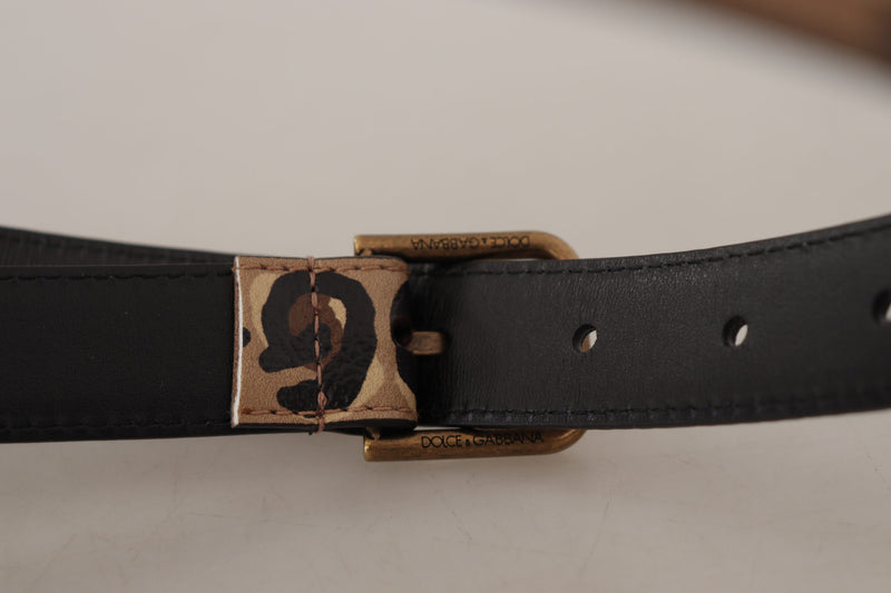 Elegant Leather Engraved Buckle Belt