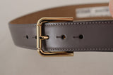 Ceinture élégante en cuir de boucle gravée