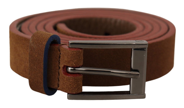 Ceinture en daim chic avec boucle gravée au logo