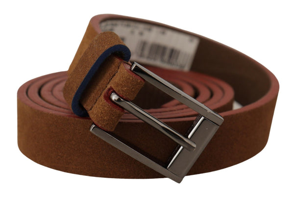 Ceinture en daim chic avec boucle gravée au logo