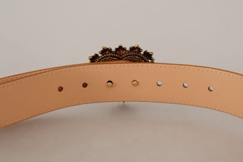 Ceinture en cuir nue enchanteresse avec boucle gravée