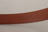 Elegant Engraved Leather Belt - Timeless Style