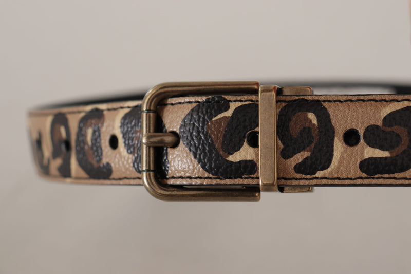 Ceinture en cuir de logo gravé chic