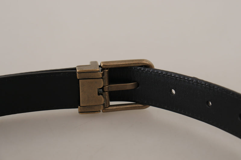 Ceinture en cuir de logo gravé chic