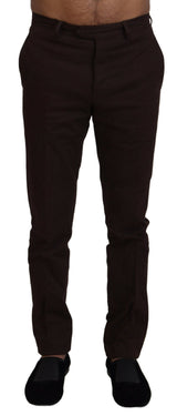 Elegante braune Baumwollmischhose