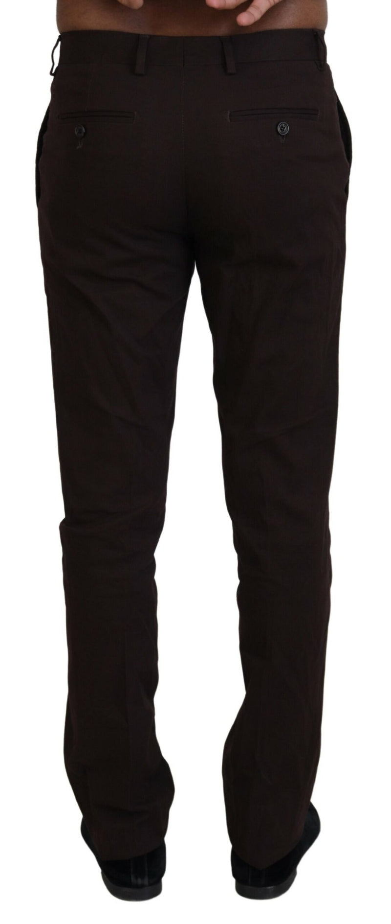 Elegante braune Baumwollmischhose