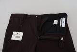 Elegante braune Baumwollmischhose