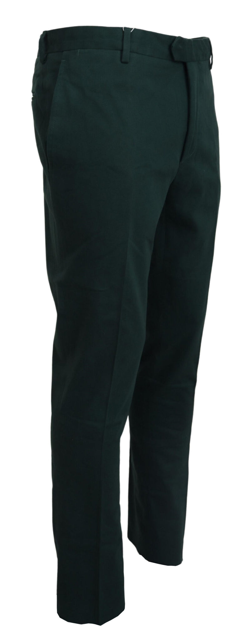 Eleganti pantaloni in chino verde scuro