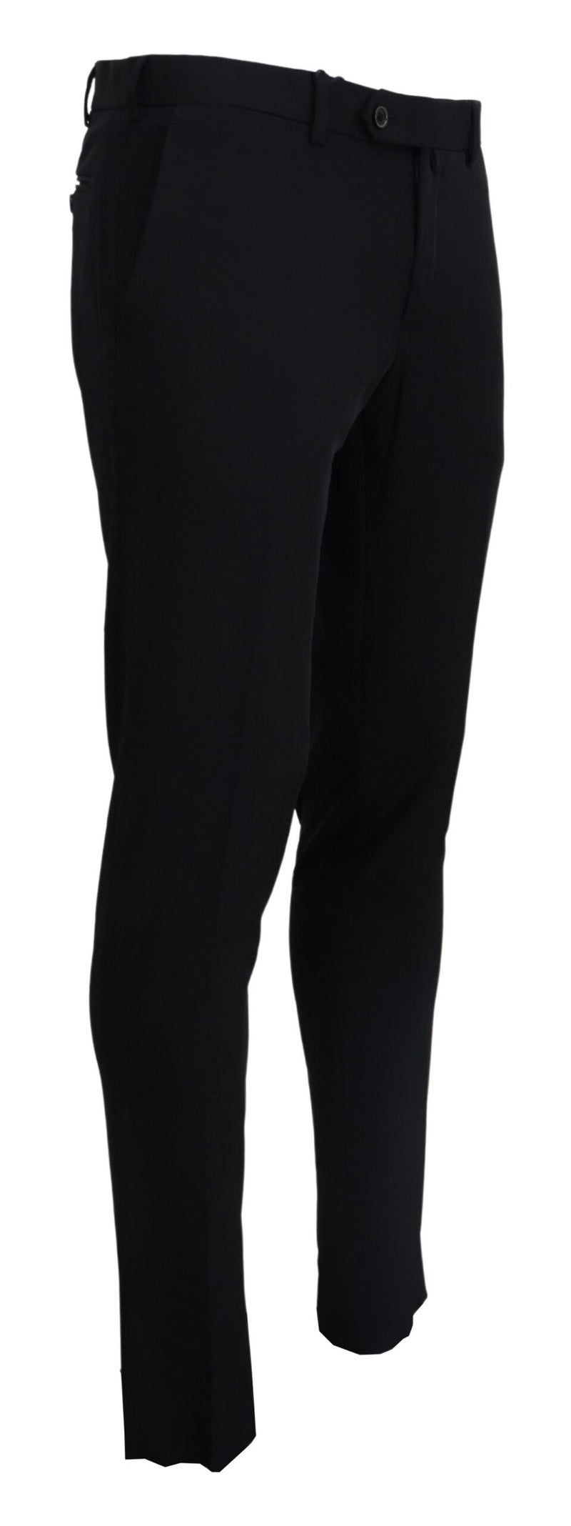 Elegantes pantalones de vestido italiano negro