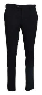 Elegantes pantalones de vestido italiano negro