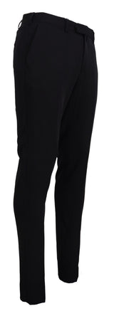 Pantalones de vestido negro sofisticados para hombres