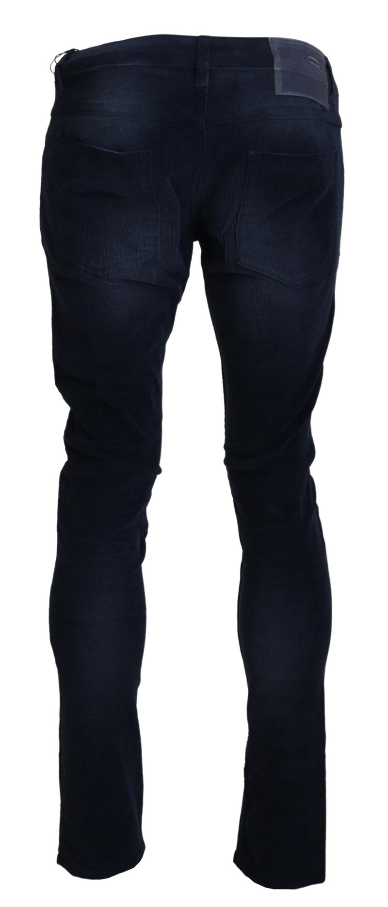 Jeans de pana de ajuste recto azul y elegantes