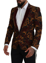 Elegante blazer de mezcla de lana multicolor