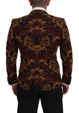 Eleganter mehrfarbiger Wolle Blazer