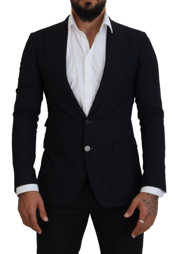 Elegante blazer nero a petto