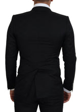 Elegante blazer formale nero in stile martini