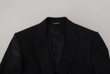 Elegante Blazer formal negro estilo martini