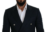 Elegante Blazer blu di fusione di cashmere-silk