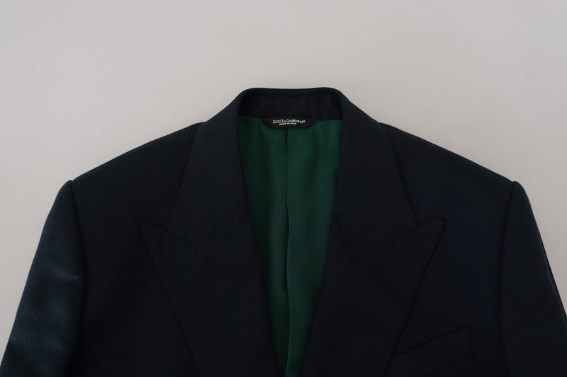 Elegante Blazer blu di fusione di cashmere-silk