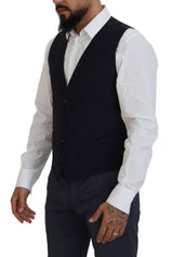 Elegante Marinewolle Mischung Martini Blazer