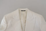 Elegante trench broccato floreale bianco